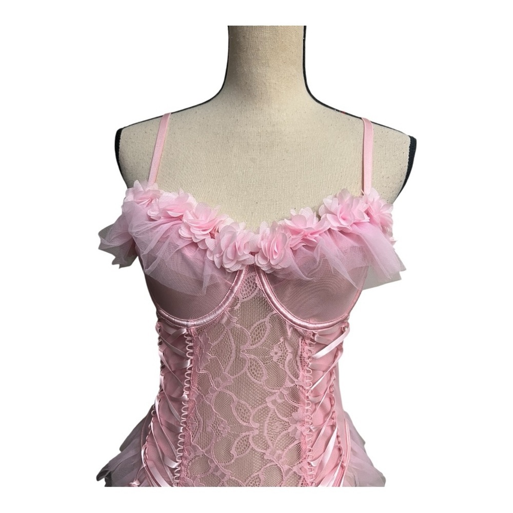 Womens Pink Sexy Bodysuit Lingerie Size M - Picture 8 of 11